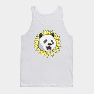 Panda with Sunflower Tank Top